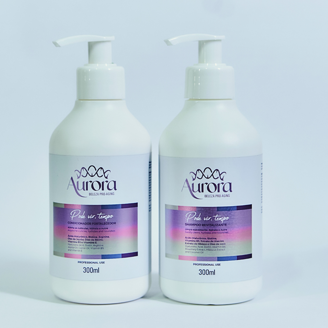 Combo Shampoo Revitalizante + Condicionador Fortalecedor | Pode vir, Tempo